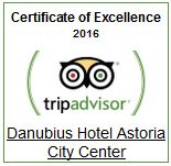 Certificate of Excellence 2016 Hotel Astoria, Budapest