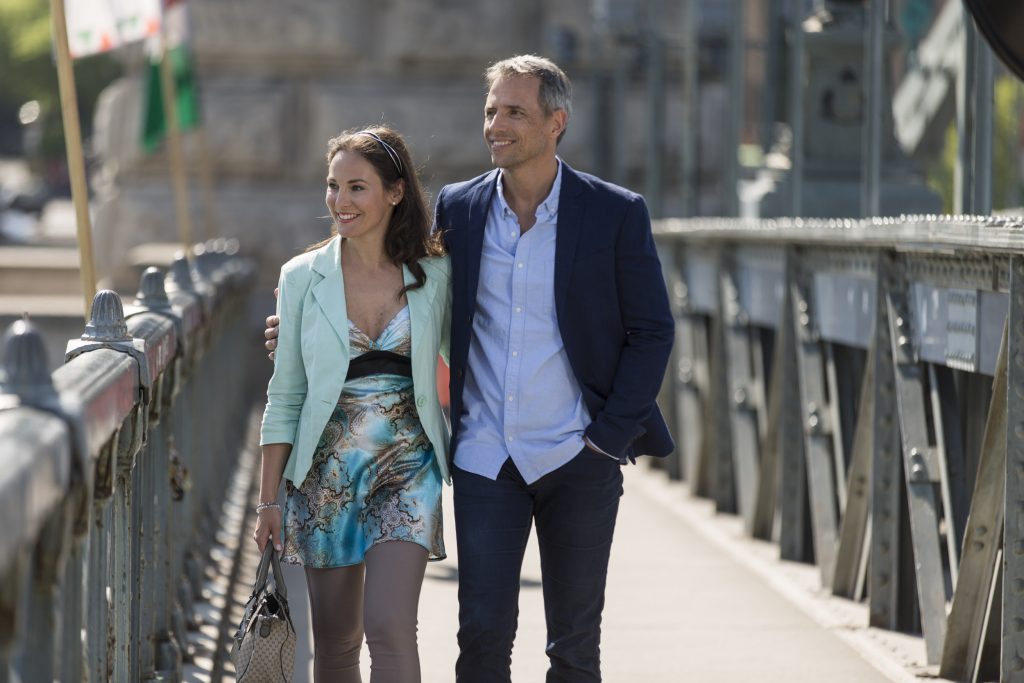 Couple on the Chain Bridge Budapest