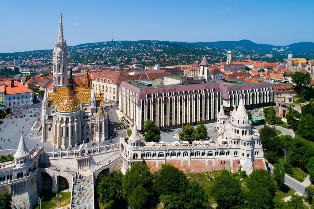 Hilton Budapest drone photo