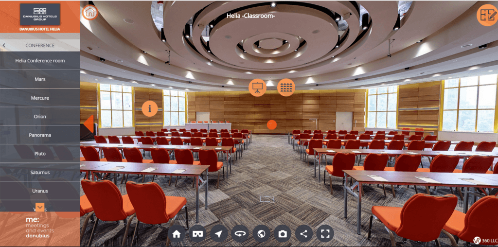 Danubius Hotel Helia konferencia terem 360 VR
