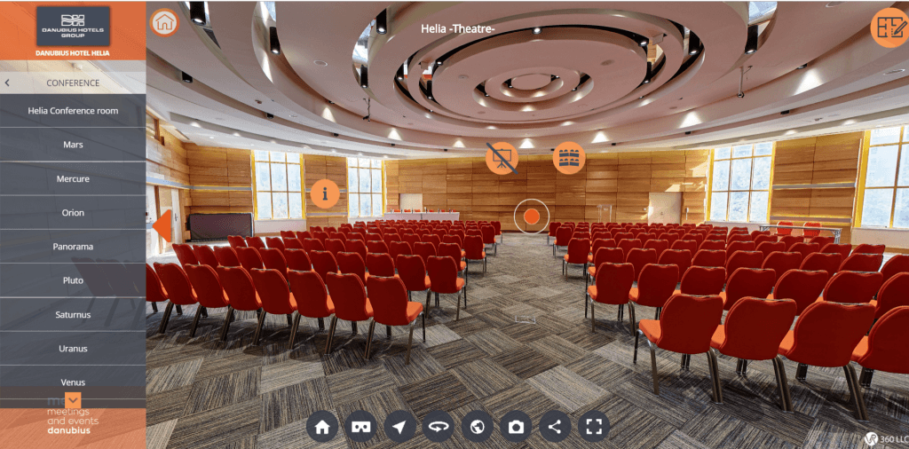 Danubius Hotel Helia konferencia terem 360 VR